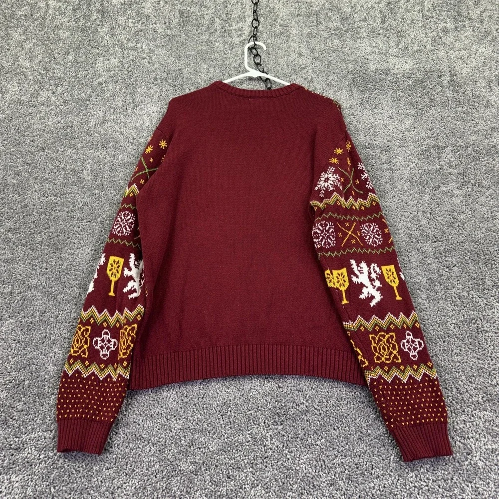 Game Of Thrones Sweater Mens XL Red Tyrion Lannister Ugly Christmas I Drink